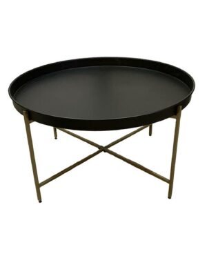 Black & Brass Metal Coffee Table