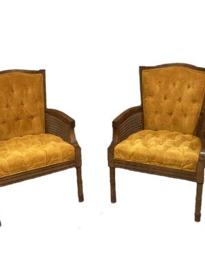 Gold Velvet Vintage Chairs