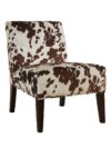 Cowhide Slipper Chair (faux)