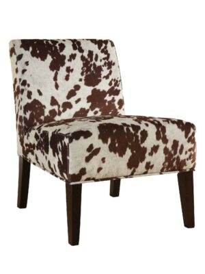 Cowhide Slipper Chair (faux)