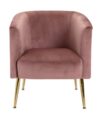 Mauve Velvet Curved Back Chairs