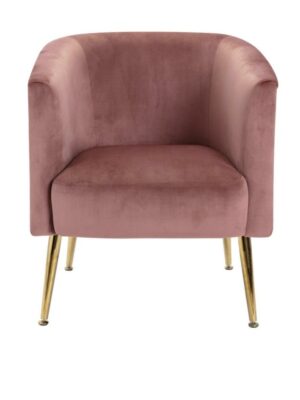 Mauve Velvet Curved Back Chairs