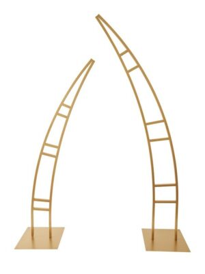 Double Moon Gate Arch - Gold Metal