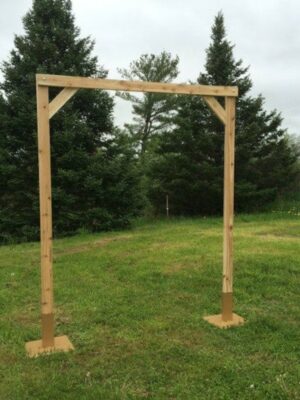 2 Post Wooden Ceremony Arch Structure