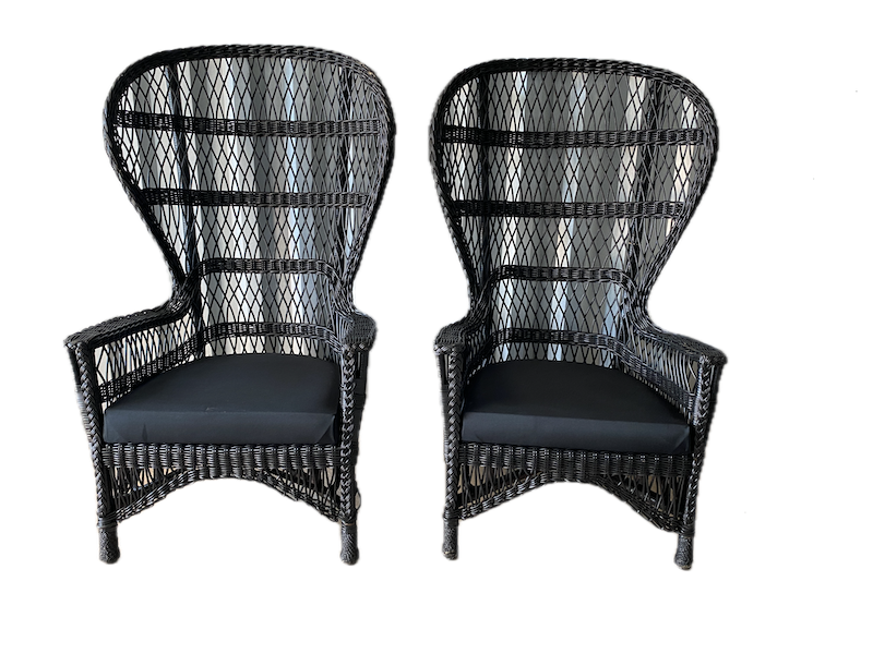 Black Peacock Chairs - Set of 2