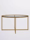Gold and Glass Round Coffee Table