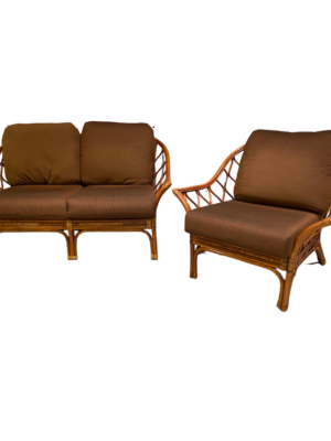 St. Augustine 2 - Two Piece Set Vintage Rattan Sofa