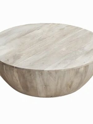 Mango Wood Drum Coffee Table