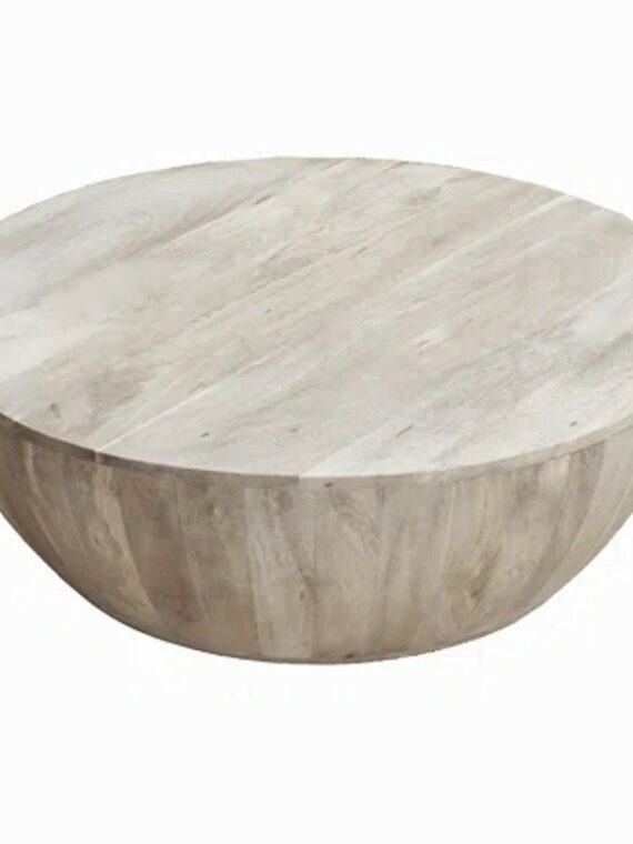 Mango Wood Drum Coffee Table