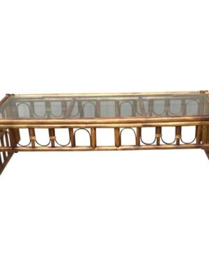 Vintage Rattan & Cane Coffee Table - Rectangle