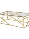 gold and Glass MCM Style Coffee Table