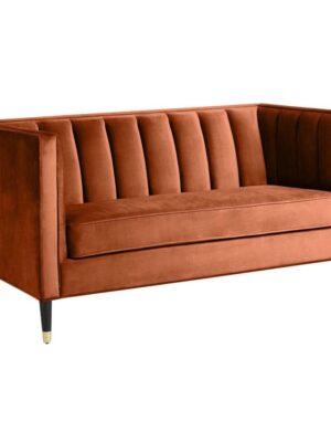 Fluted High Back Loveseat