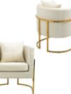Cream Velvet Club Chair