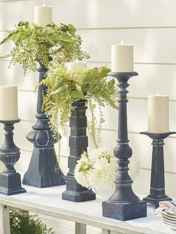 Gold Chunky Candlestick Set of 5