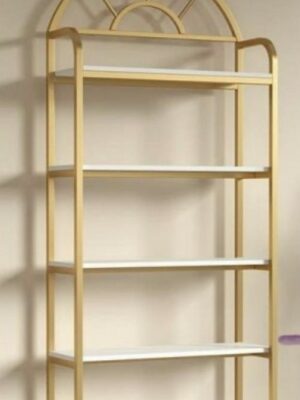 Gold and White Etagere