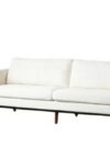 linen and wood MCM sofa