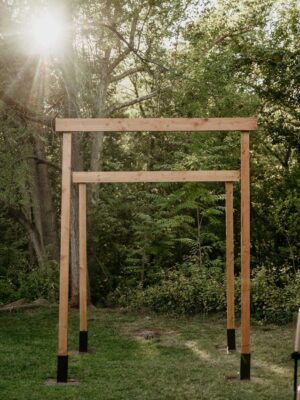 Double Wood Mixed Height Ceremony Arches
