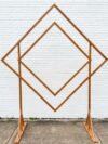 Double diamond arch - natural wood