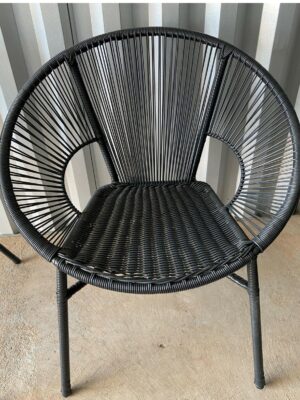 Black Circular Rope Chair