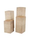 Wooden Pedestals - Striped Motif