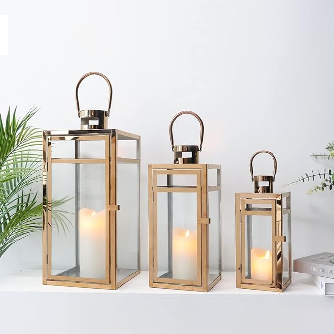 Lantern Set of 3 - Copper
