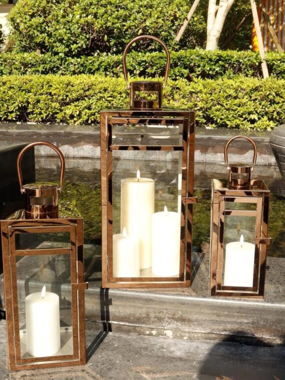 Lantern Set of 3 - Copper
