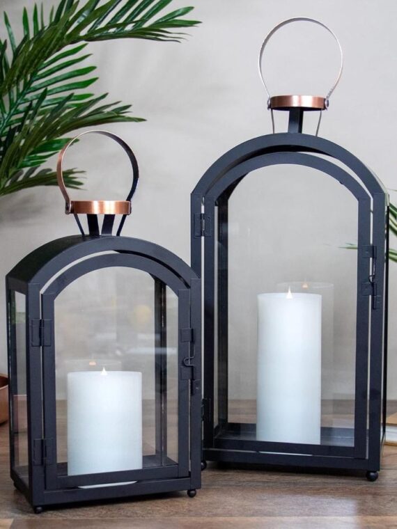 LANTERN - BLACK & COPPER